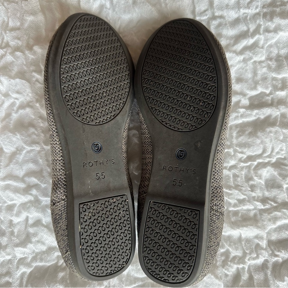 Rothy’s The Flat Heather Gray Rounded Toe Size 5.5 - Picture 8 of 8